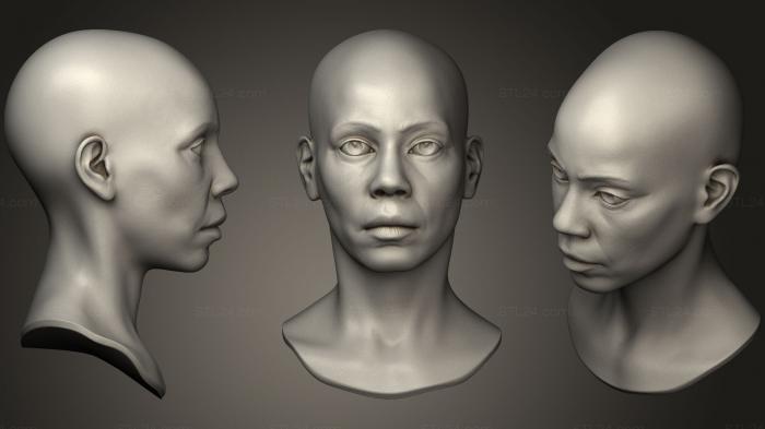 Анатомия скелеты и черепа (Женская головка 4, ANTM_0501) 3D модель для ЧПУ станка